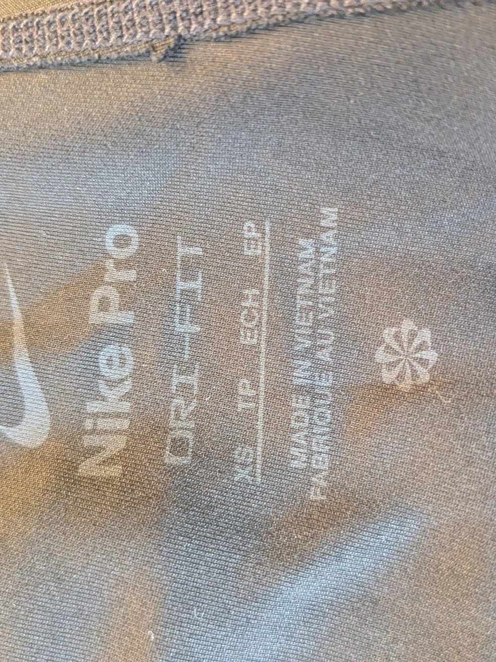 Nike Black Kids Leggings with Silver Logo